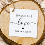 Spread the Love Tag, Wedding Gift Tag, Kraft Favour Tags<br><div class="desc">These are the perfect little gift tags. You can customise front and back text,  as well as change the colours.</div>