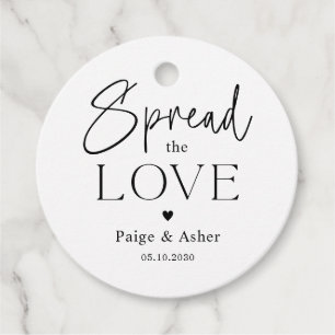 Spread The Love Wedding Bridal Favour Tags