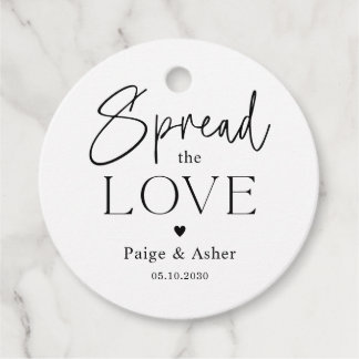Spread The Love Wedding Bridal Favour Tags
