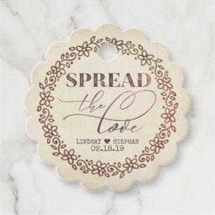 Spread The Love Wedding Favour Tags
