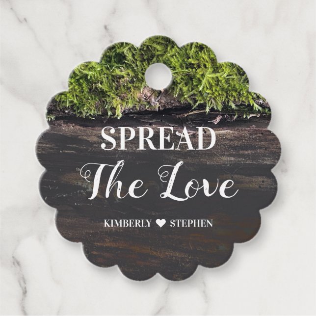 Spread The Love Wedding Favour Tags (Front)