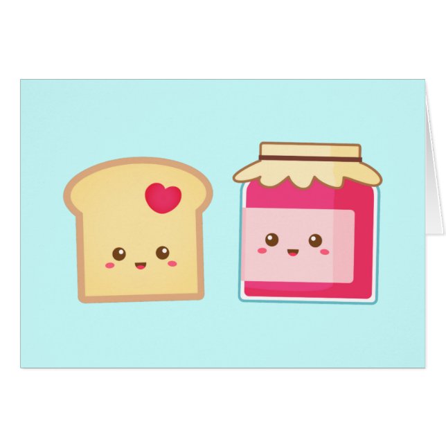 Spread the love with Cute Toast and Jam (Front Horizontal)