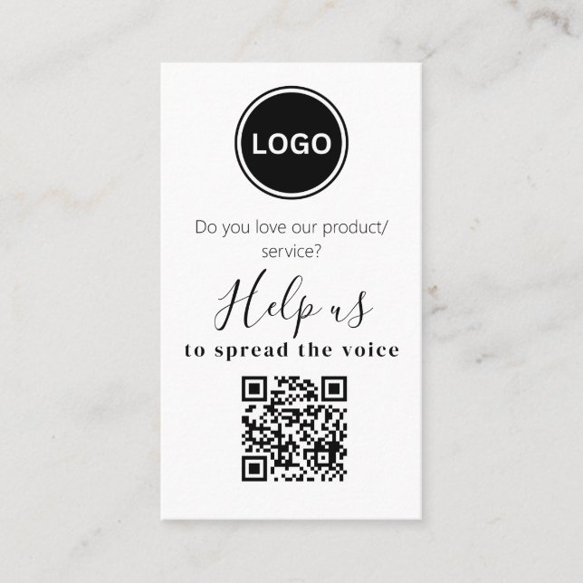 Spread the voice business card (Front)