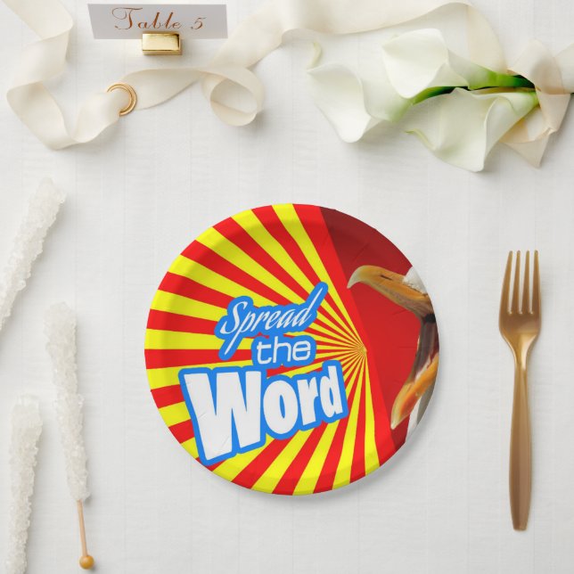 Spread the Word Paper Plate (Wedding)