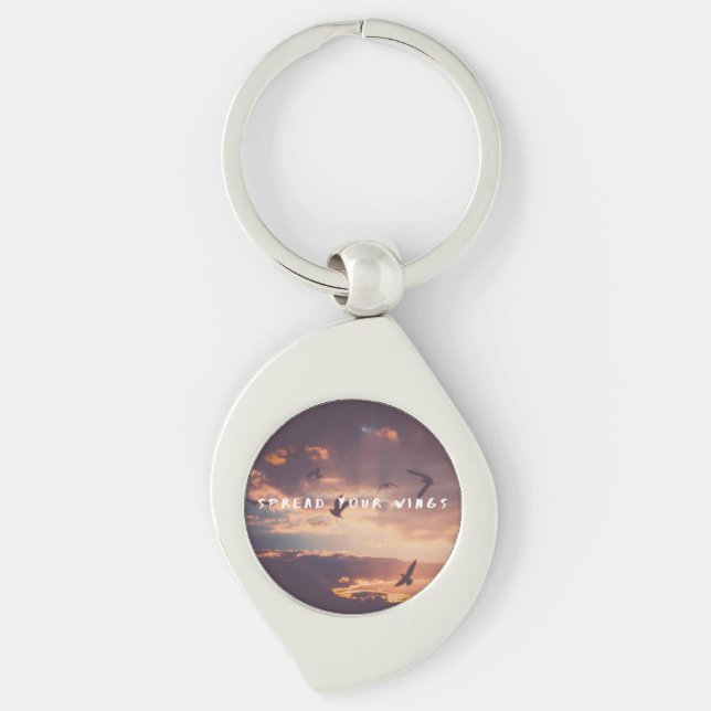 Spread wings photo key ring (Front)