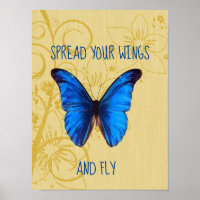 Spread your wings butterfly quote art