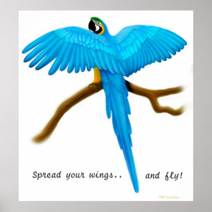 Spread Your Wings Parrot Print