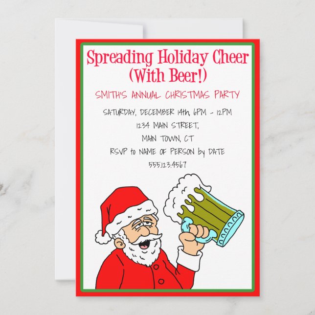 Spreading Holiday Cheer and Beer Invite (Front)