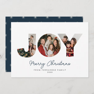 Spreading Joy Lettering Holiday Photo Collage Card