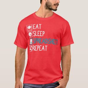 Spreadsheet Accountant Tax Auditor Bookkeeping T-Shirt