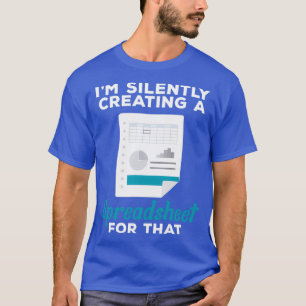 Spreadsheet Accounting Bookkeeper CPA T-Shirt