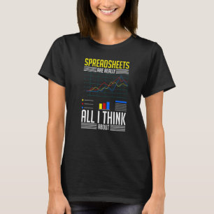 Spreadsheet Calculator Software Budget Templates T-Shirt