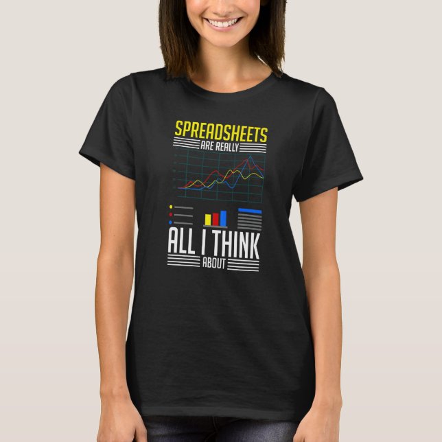Spreadsheet Calculator Software Budget Templates   T-Shirt (Front)