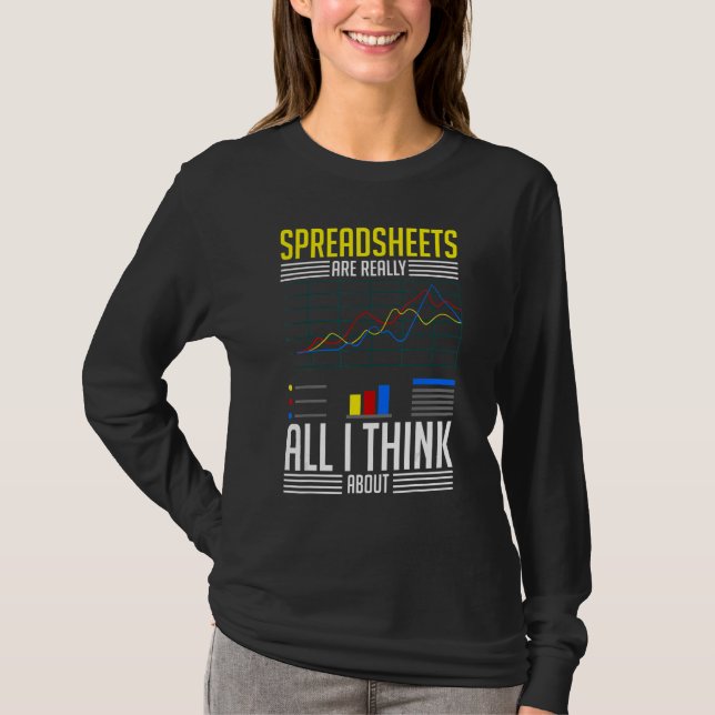 Spreadsheet Calculator Software Budget Templates T-Shirt (Front)