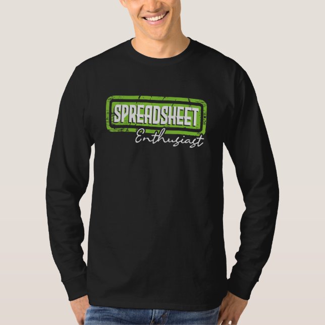Spreadsheet Enthusiast  Bookkeeper Auditing Audito T-Shirt (Front)