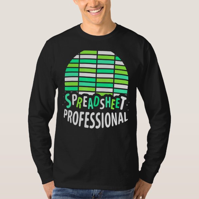 Spreadsheet Professional Accountant Accounting Tab T-Shirt (Front)