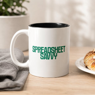 Spreadsheet Savvy   Excel Skills Expert Design Two-Tone Coffee Mug