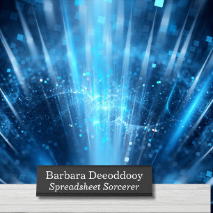 Spreadsheet Sorcerer Black Desk Name Plate