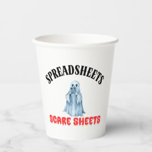 Spreadsheets Scare Sheets - Funny Accountant Paper Cups