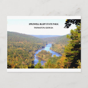 SPREWELL BLUFF STATE PARK - Thomaston, Georgia Postcard
