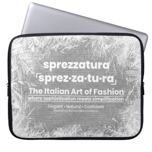 SPREZZATURA: THE ITALIAN ART OF FASHION-BlackDenim Laptop Sleeve