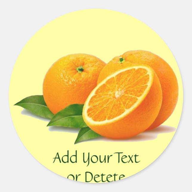 Sprig of Oranges Stickers (in many shapes) (Front)