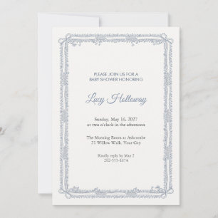 Sprigged Layette Baby Shower Invitation