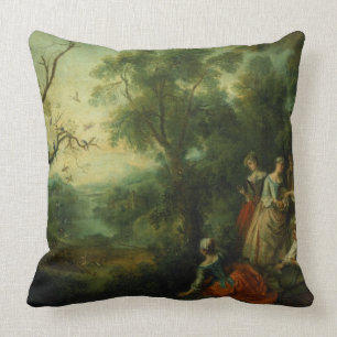 Spring, 1738 (oil on canvas) cushion