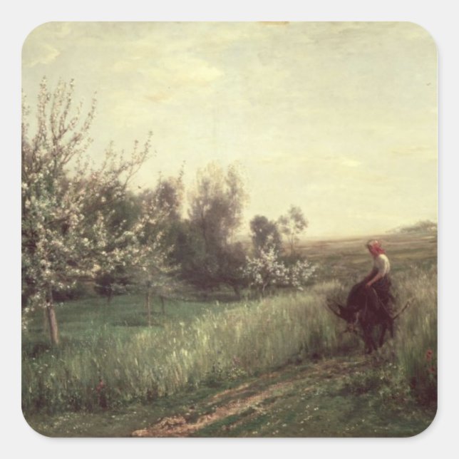 Spring, 1857 square sticker (Front)