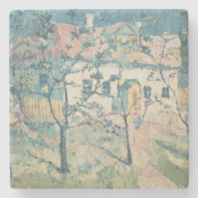 Spring, 1904 stone coaster (Front)