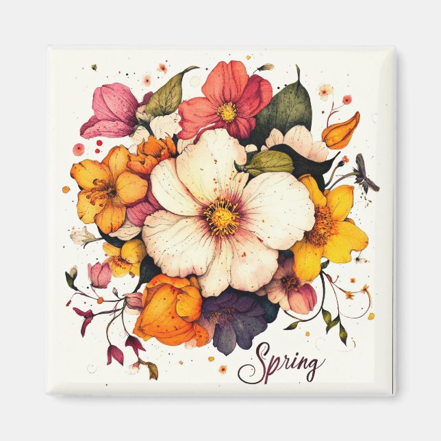 Spring, 2025 Flowers Magnet (Front)