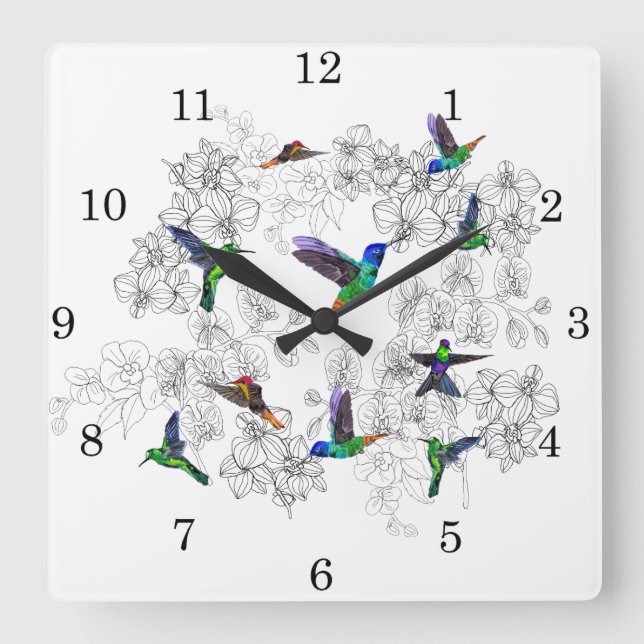 Spring 4 square wall clock (Front)