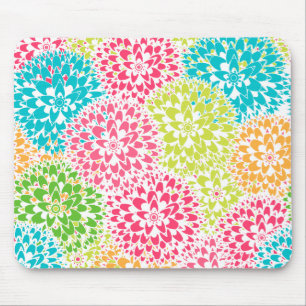 Spring Abstract Flowers Mouse Pad