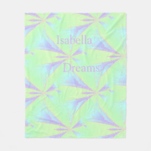 Spring Abstract Stars Fleece Blanket