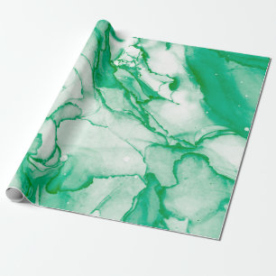 Spring Alcohol Ink Banner. Chinese Ink Painting. L Wrapping Paper