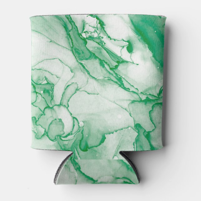 Spring Alcohol Ink Chinese Painting Can Cooler (Front)