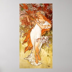 Spring Alfons Mucha Art Nouveau Poster