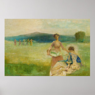 Spring Allegory Vintage Landscape Fine Art Poster