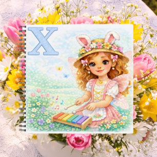 Spring Alphabet Letter X Fairy Xylophone  Notebook