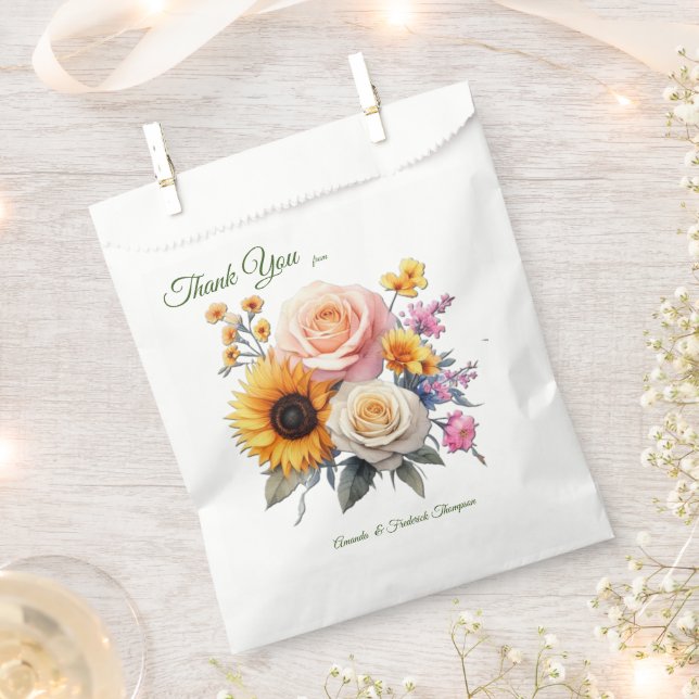 Spring and Summer Blooming Florals Favour Bags (Clipped)