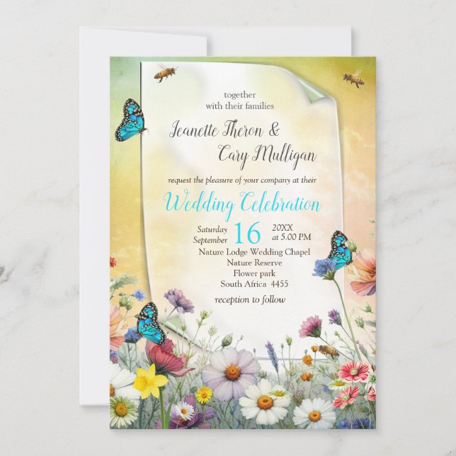 Spring and Summer Blooming Florals Invitation (Front)