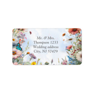 Spring and Summer Blooming Florals Label