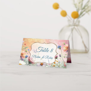 Spring and Summer Blooming Florals Place Card