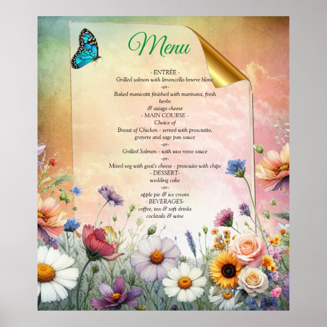 Spring and Summer Blooming Florals Poster (Front)