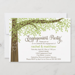 Spring and Summer Tree Engagement Party Invitation