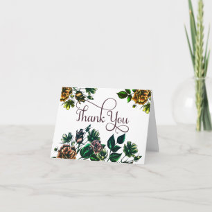 Spring and Summerl Floral Thank You Card