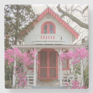 Spring and Victorian Cottage - Martha's Vineyard Stone Coaster