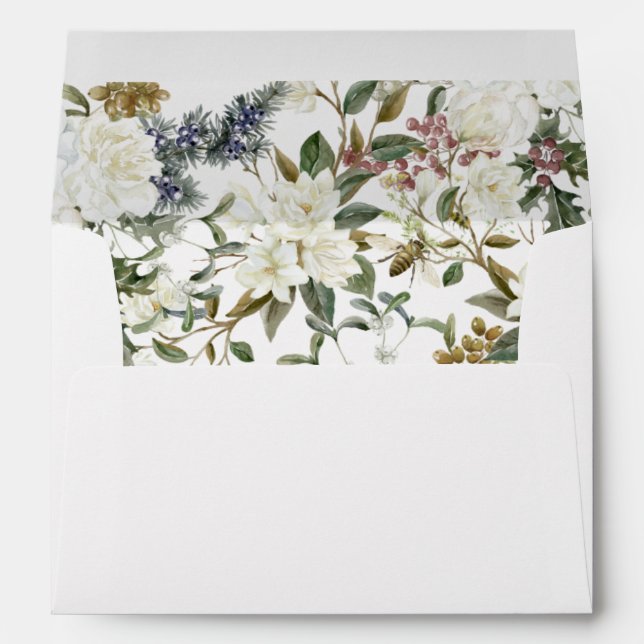 Spring and Winter Floral envelope  (Back (Bottom))