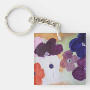 Spring Anemones Acrylic Key Ring