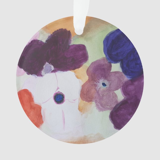 Spring Anemones Acrylic Ornament (Front)